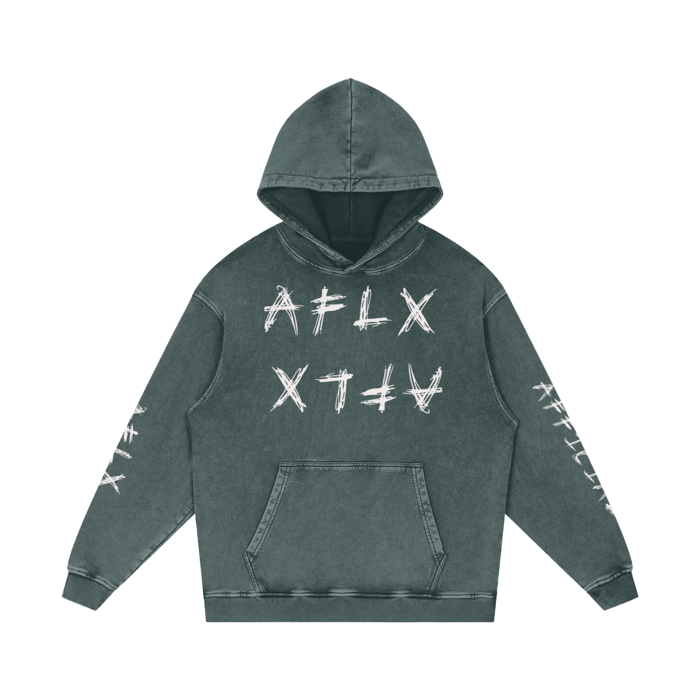 Snow Washed Loose Cotton Hoodie