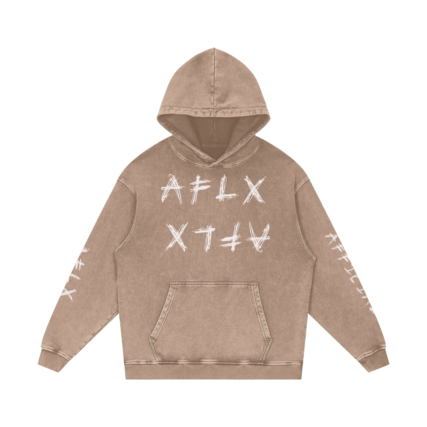 Snow Washed Loose Cotton Hoodie