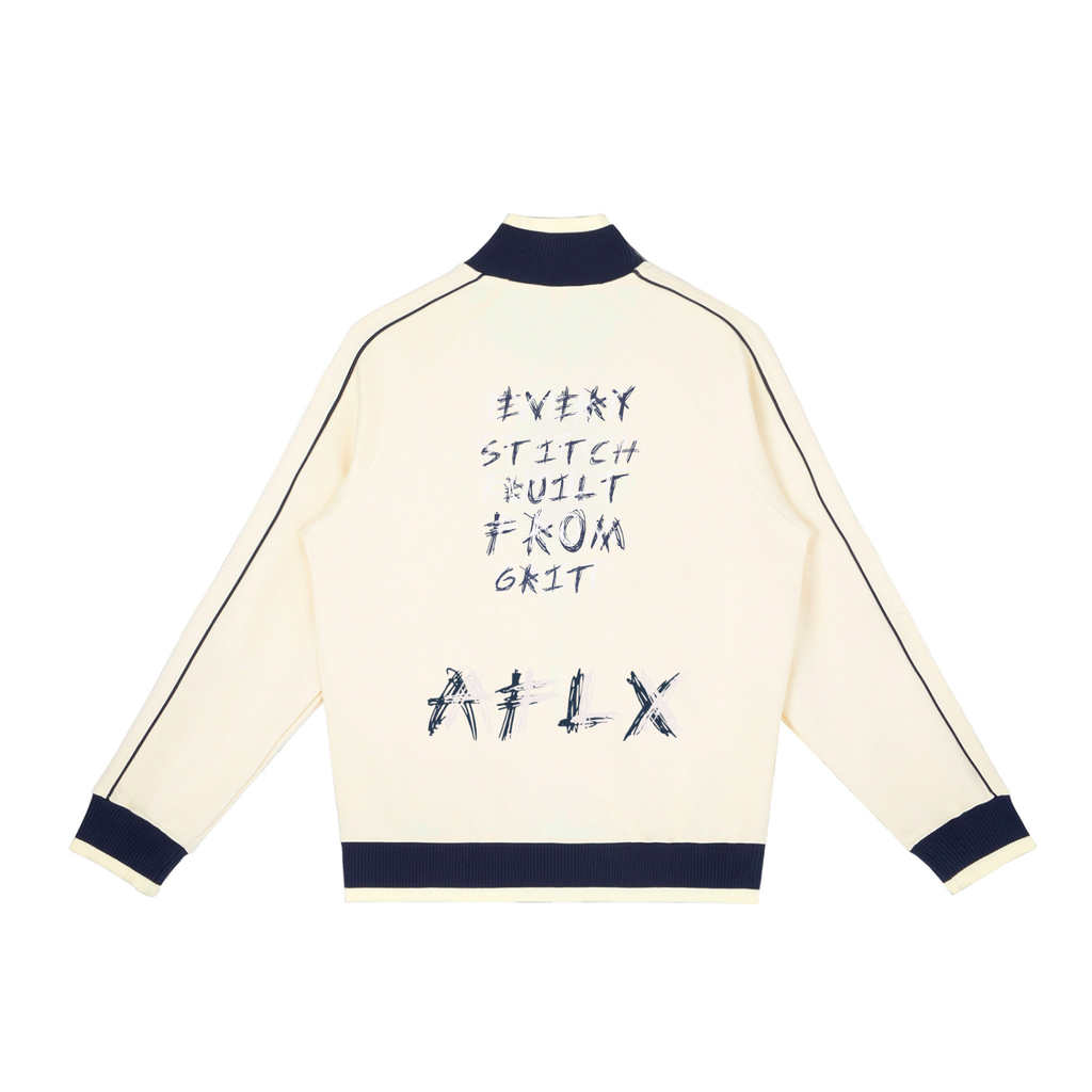 Color Block Raglan Sleeve Zip Track Jacket