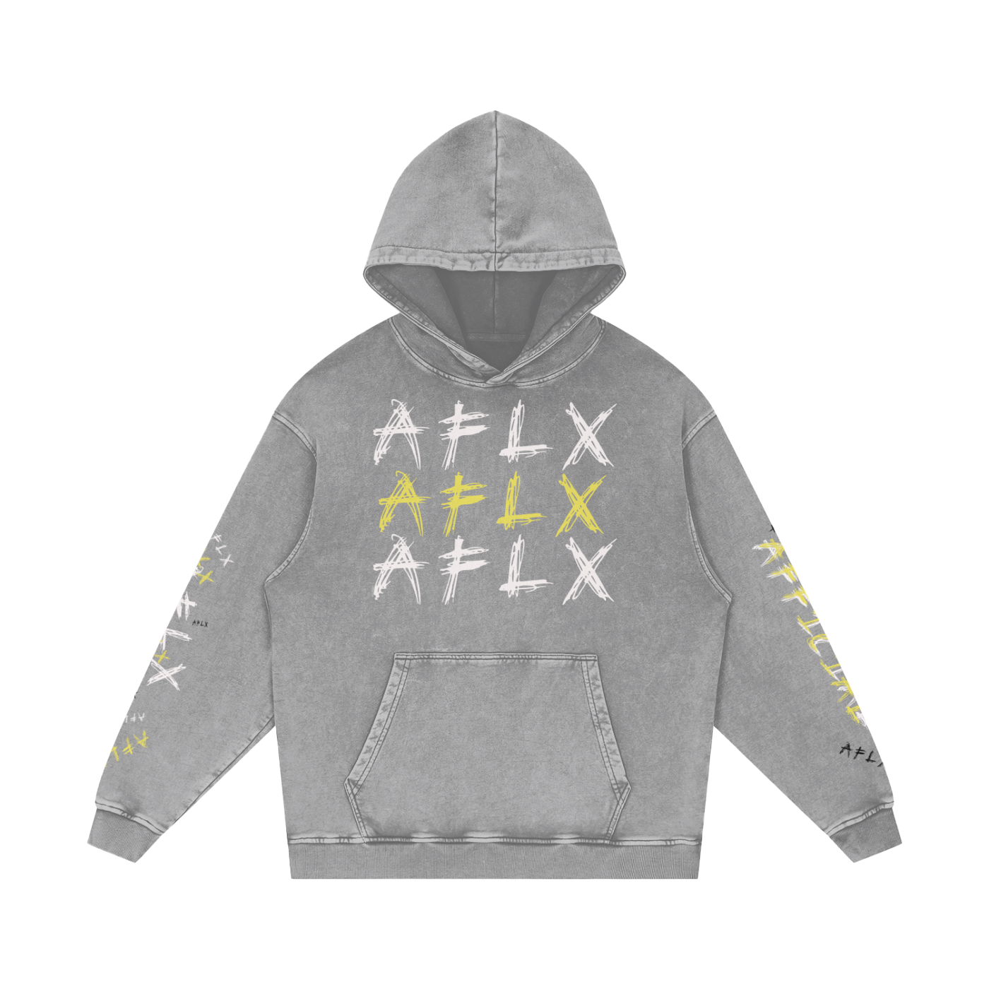 Snow Washed Loose Cotton Hoodie
