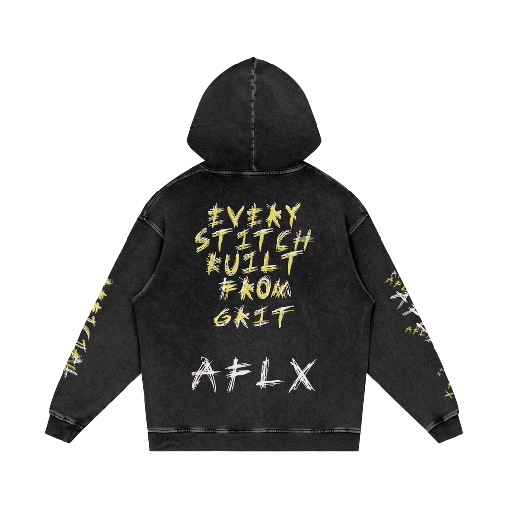 Snow Washed Loose Cotton Hoodie